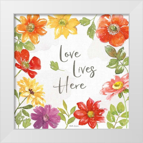 Farmhouse Floral III White Modern Wood Framed Art Print by Grove, Beth