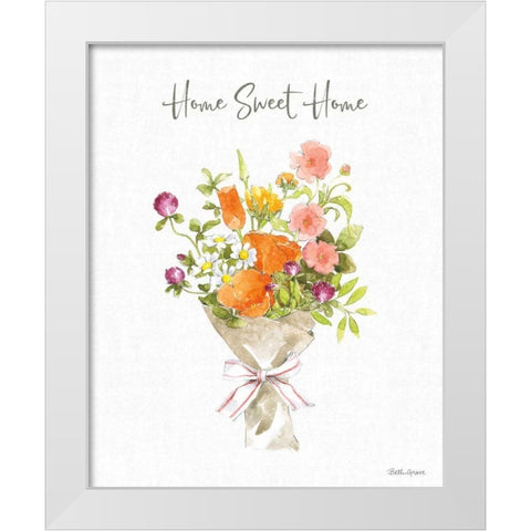 Farmhouse Floral IV White Modern Wood Framed Art Print by Grove, Beth