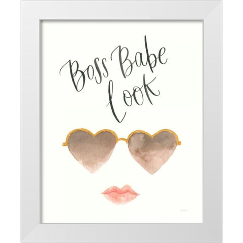 Boss Babe II White Modern Wood Framed Art Print by Jackson, Jenaya