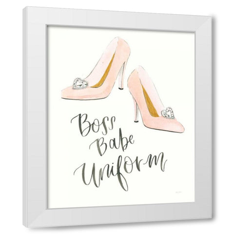 Boss Babe III White Modern Wood Framed Art Print by Jackson, Jenaya