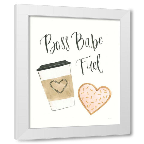 Boss Babe IV White Modern Wood Framed Art Print by Jackson, Jenaya