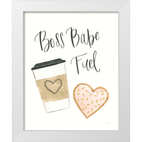 Boss Babe IV White Modern Wood Framed Art Print by Jackson, Jenaya