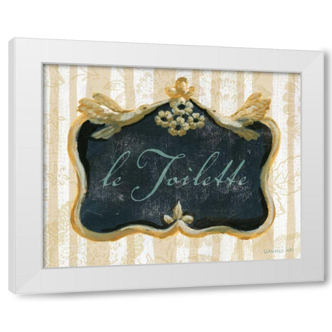 le Toilette White Modern Wood Framed Art Print by Nai, Danhui