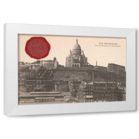 Montmartre White Modern Wood Framed Art Print by Wild Apple Portfolio