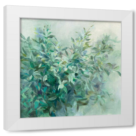 Bay Laurel White Modern Wood Framed Art Print by Nai, Danhui