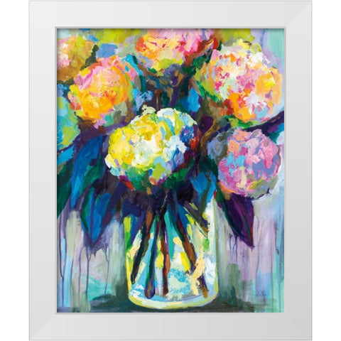 Full of Hydrangeas White Modern Wood Framed Art Print by Vertentes, Jeanette