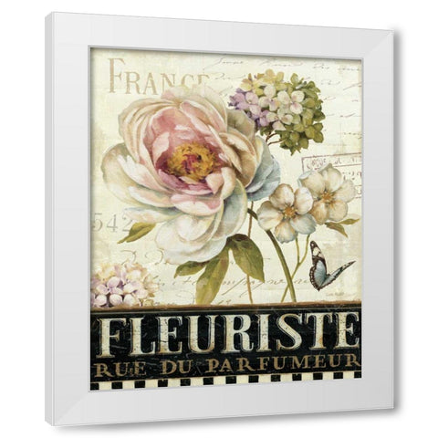 Marche de Fleurs III White Modern Wood Framed Art Print by Audit, Lisa