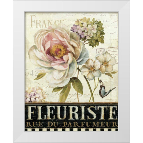 Marche de Fleurs III White Modern Wood Framed Art Print by Audit, Lisa