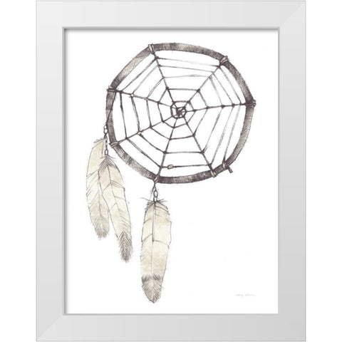 Dream Catcher Follow Your Dreams Neutral White Modern Wood Framed Art Print by Tillmon, Avery