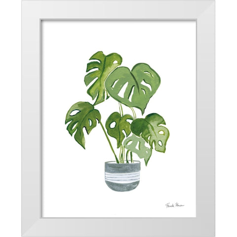 Green House Plants II White Modern Wood Framed Art Print by Zaman, Farida