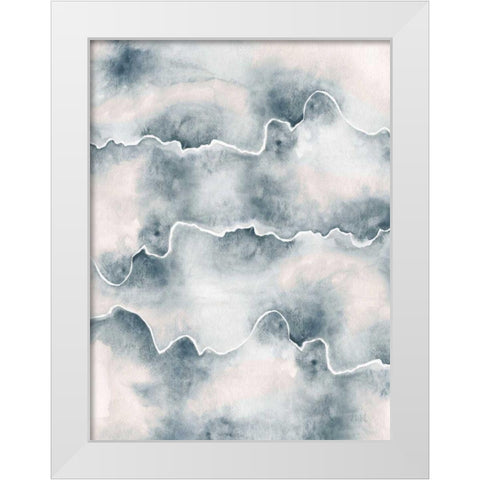 Flow II White Modern Wood Framed Art Print by Marshall, Laura