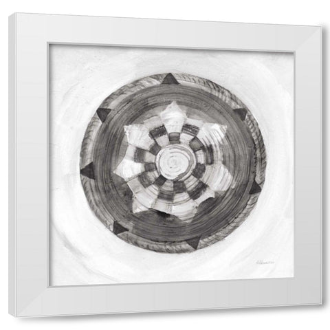 Woven Beauty IV BW White Modern Wood Framed Art Print by Hristova, Albena