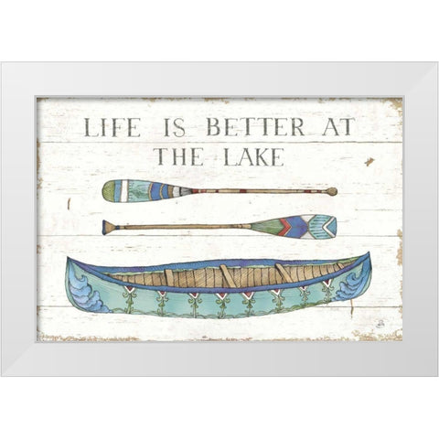 Lake Sketches II Color White Modern Wood Framed Art Print by Brissonnet, Daphne