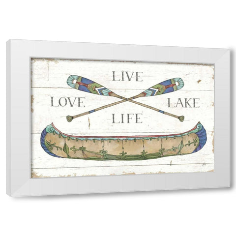 Lake Sketches III Color White Modern Wood Framed Art Print by Brissonnet, Daphne