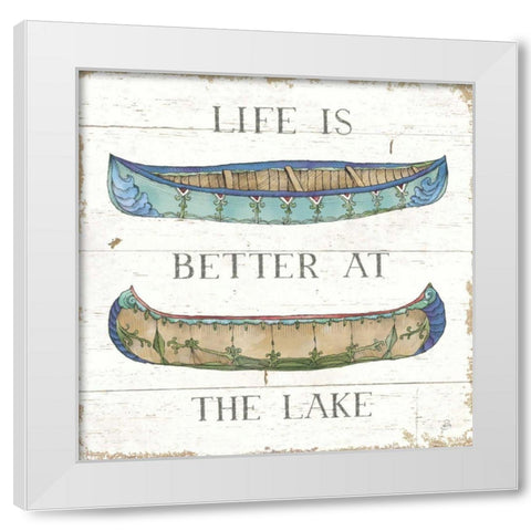 Lake Sketches V Color White Modern Wood Framed Art Print by Brissonnet, Daphne