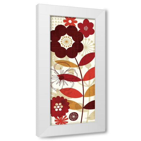 Floral Pop Panel I White Modern Wood Framed Art Print by Mullan, Michael