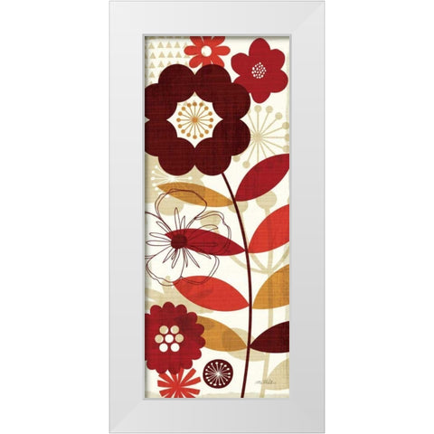 Floral Pop Panel I White Modern Wood Framed Art Print by Mullan, Michael