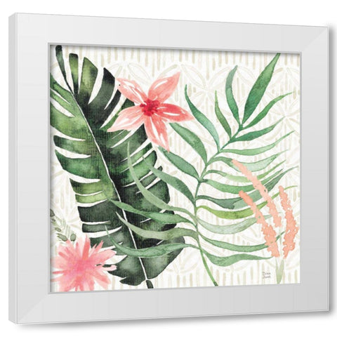 Paradise Petals II White Modern Wood Framed Art Print by June, Dina