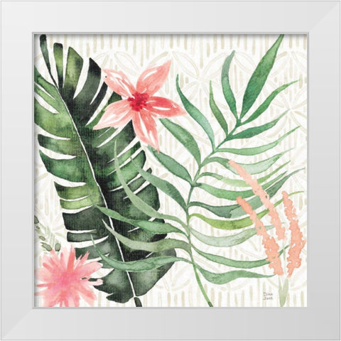 Paradise Petals II White Modern Wood Framed Art Print by June, Dina