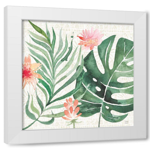 Paradise Petals III White Modern Wood Framed Art Print by June, Dina