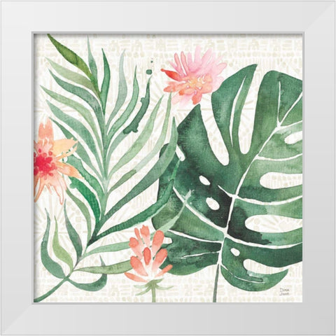 Paradise Petals III White Modern Wood Framed Art Print by June, Dina