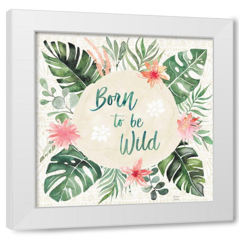 Paradise Petals IV White Modern Wood Framed Art Print by June, Dina