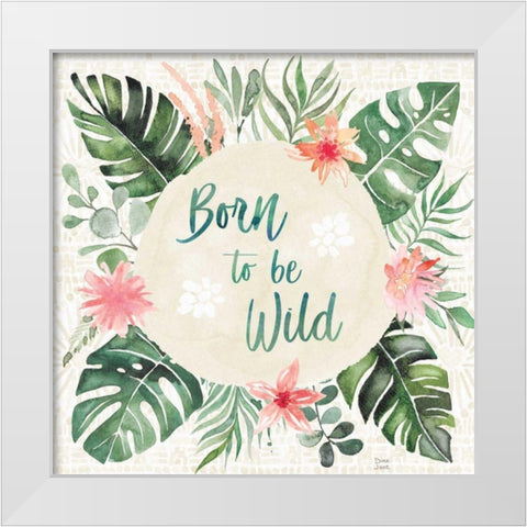 Paradise Petals IV White Modern Wood Framed Art Print by June, Dina