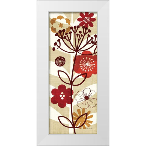 Floral Pop Panel II White Modern Wood Framed Art Print by Mullan, Michael