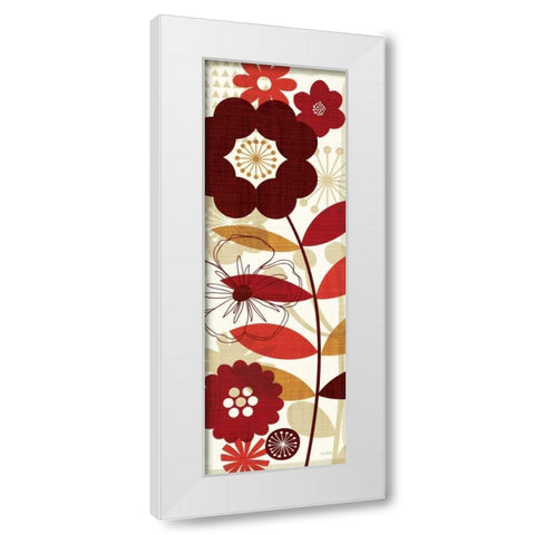 Floral Pop Panel I White Modern Wood Framed Art Print by Mullan, Michael