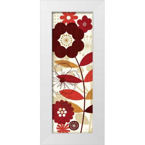 Floral Pop Panel I White Modern Wood Framed Art Print by Mullan, Michael