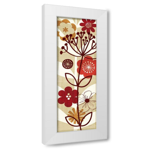 Floral Pop Panel II White Modern Wood Framed Art Print by Mullan, Michael