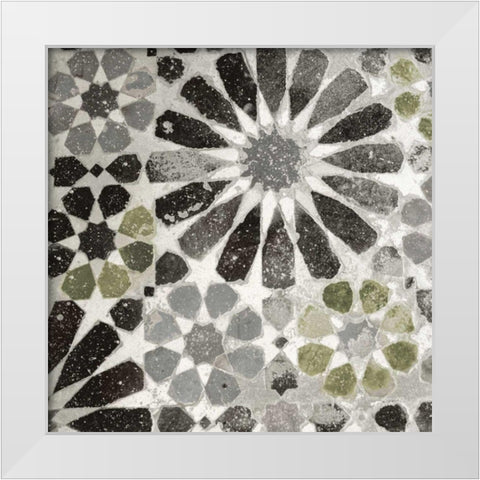 Alhambra Tile III Gray Green White Modern Wood Framed Art Print by Schlabach, Sue