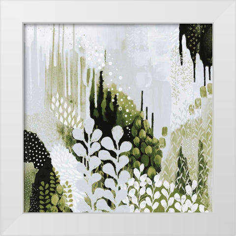 BW Forest II with Green White Modern Wood Framed Art Print by Ferguson, Kathy
