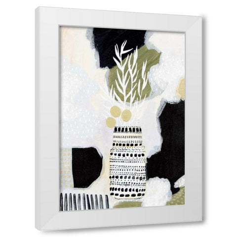 Tribal Still Life BWG White Modern Wood Framed Art Print by Mack, Lynn