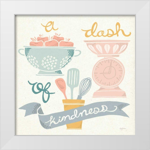 A Dash of Kindness Pastel White Modern Wood Framed Art Print by Urban, Mary