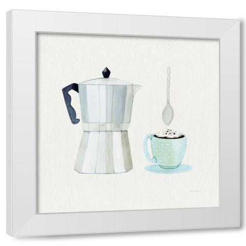 Coffee Break VII Tan White Modern Wood Framed Art Print by McKenna, Kathleen Parr