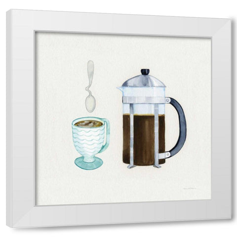 Coffee Break VIII Tan White Modern Wood Framed Art Print by McKenna, Kathleen Parr