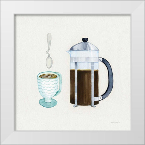 Coffee Break VIII Tan White Modern Wood Framed Art Print by McKenna, Kathleen Parr