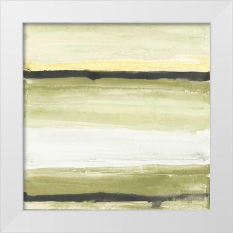 Lines in the Sand BWG White Modern Wood Framed Art Print by Paschke, Chris