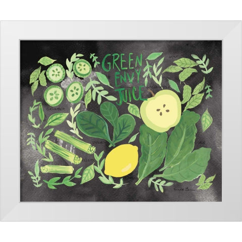 Fruitie Smoothie III on Black White Modern Wood Framed Art Print by Zaman, Farida