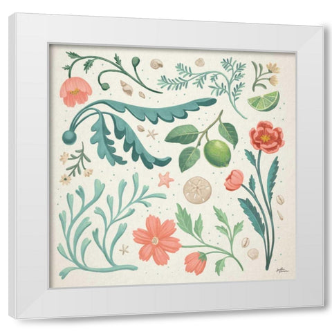 Seaside Botanical II White Modern Wood Framed Art Print by Penner, Janelle