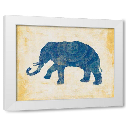 Raja Elephant II White Modern Wood Framed Art Print by Schlabach, Sue