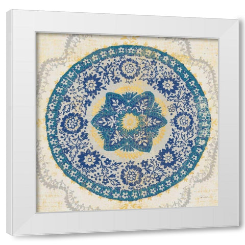 Raja Medallion White Modern Wood Framed Art Print by Schlabach, Sue