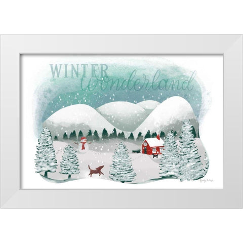 Winter Wonderland I White Modern Wood Framed Art Print by Thorns, Becky