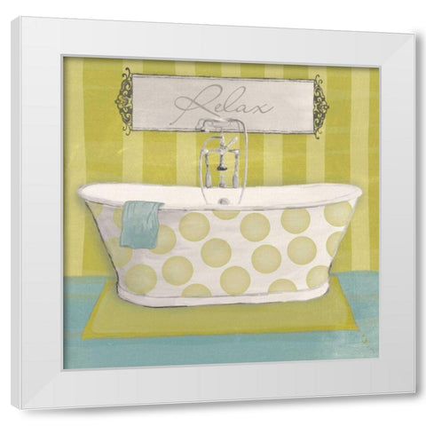 Polka Tub I White Modern Wood Framed Art Print by Adams, Sarah