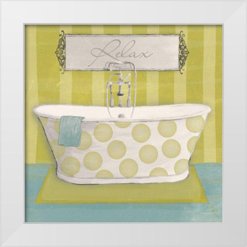 Polka Tub I White Modern Wood Framed Art Print by Adams, Sarah