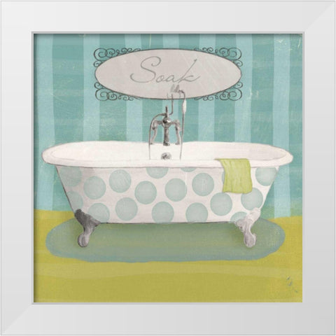Polka Tub II White Modern Wood Framed Art Print by Adams, Sarah