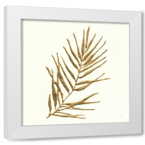 Gilded Palm I White Modern Wood Framed Art Print by Paschke, Chris