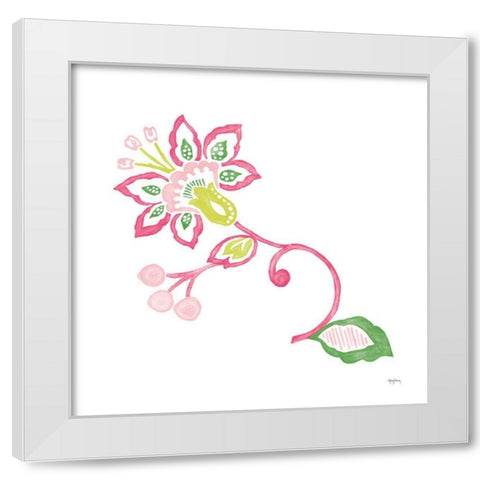 Everyday Chinoiserie Flower II White Modern Wood Framed Art Print by Urban, Mary