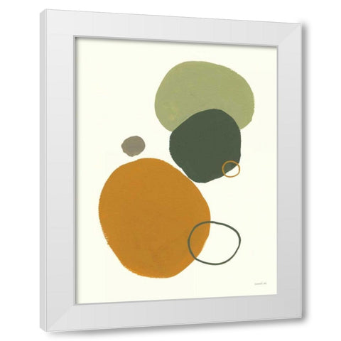 Stepping Stones White Modern Wood Framed Art Print by Nai, Danhui